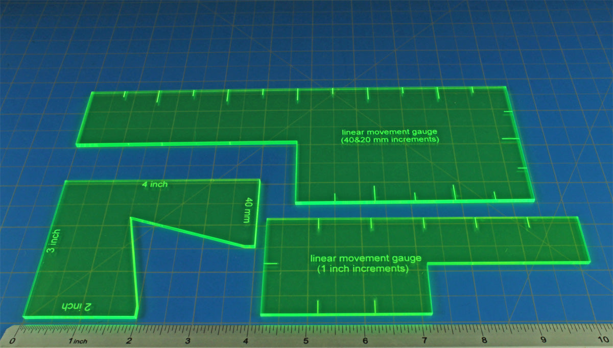 LITKO Basic Measuring Gauge Set Compatible with DBA, Fluorescent Green (3)-Movement Gauges-LITKO Game Accessories