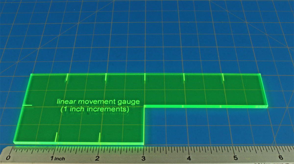 LITKO 1-Inch Linear Gauge, Fluorescent Green-Movement Gauges-LITKO Game Accessories