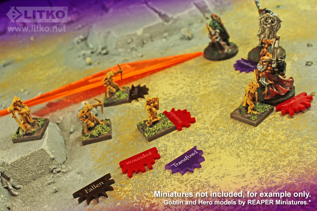 LITKO Ganesha Games 25mm Gauge and Token Set, Multi-Color (16) - LITKO Game Accessories