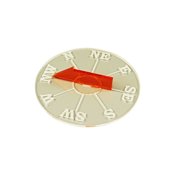 LITKO Compass Compatible with Trafalgar, 1.5mm Clear & Fluorescent Amber-Movement Gauges-LITKO Game Accessories