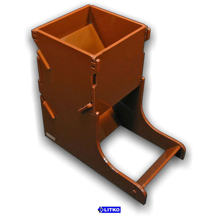 Brown Dice Tower-Dice Tower-LITKO Game Accessories