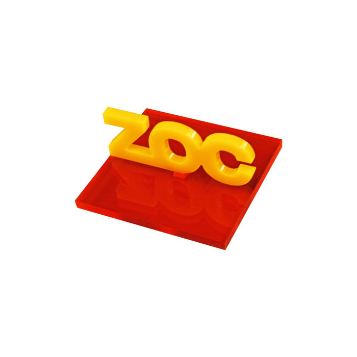 LITKO 40mm Zone of Control Template Compatible with DBx, Fluorescent Amber & Gold - LITKO Game Accessories