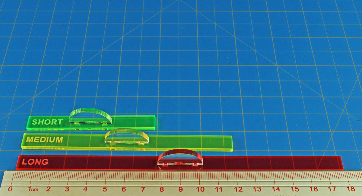 LITKO Song of Blades 25mm Range Gauge Set, Multi-Color (3) - LITKO Game Accessories