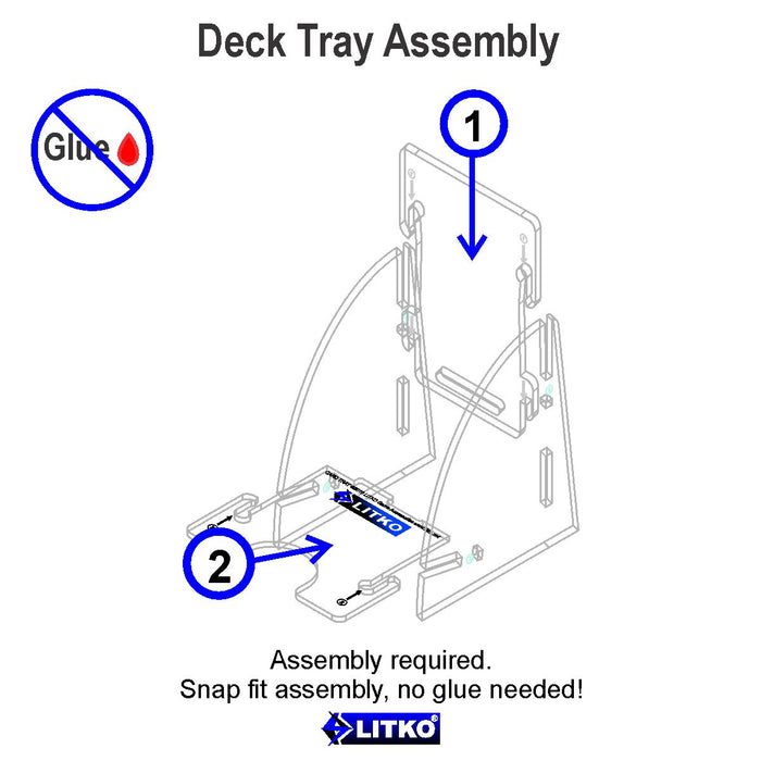 LITKO Mini-Sized Card Deck Tray (Medium, Holds 75-100 Cards)-Card Deck Tray-LITKO Game Accessories