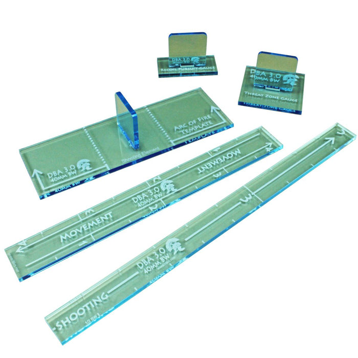 LITKO Small Scale Gauge Set Compatible with DBA 3.0, Transparent Light Blue (5)-Movement Gauges-LITKO Game Accessories
