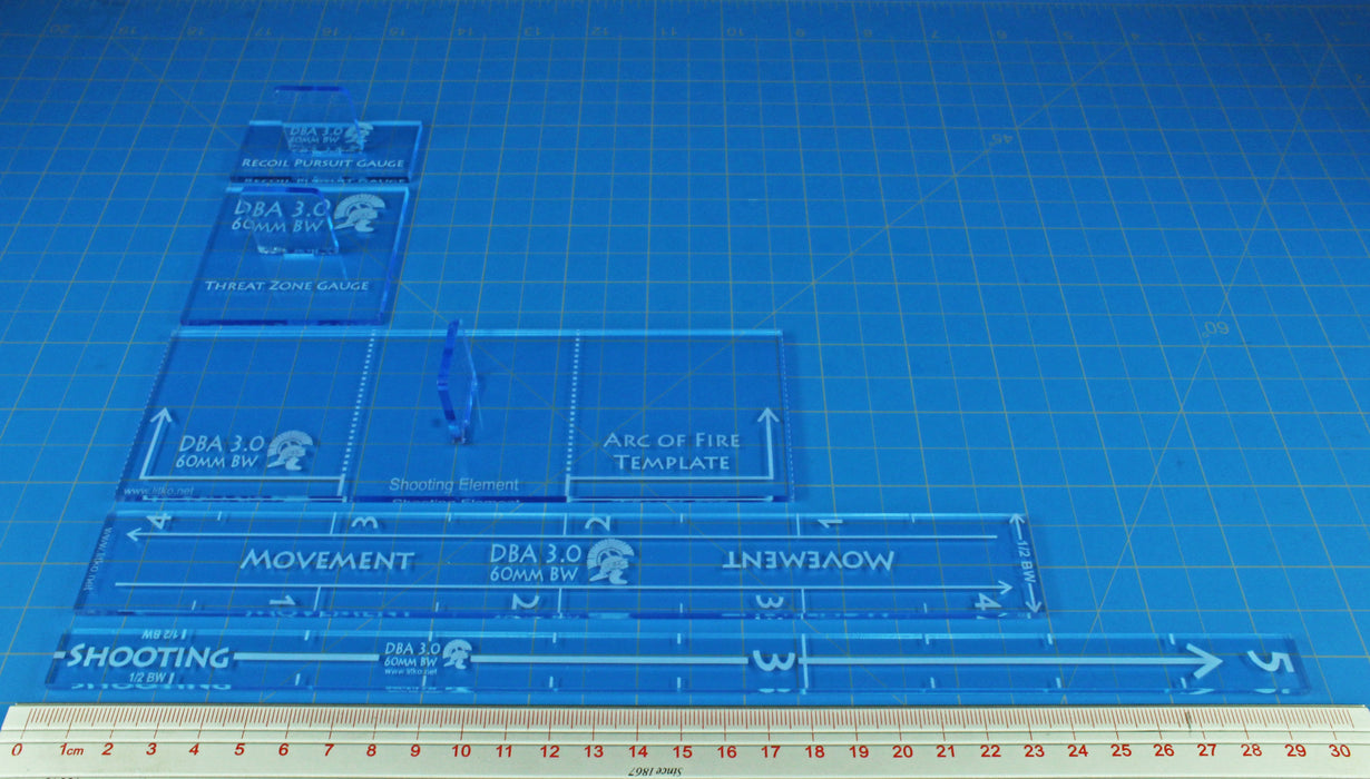 LITKO Large Scale Gauge Set Compatible with DBA 3.0, Transparent Light Blue (5)-Movement Gauges-LITKO Game Accessories