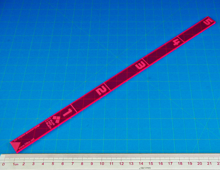 LITKO Movement Ruler Compatible with SW: Armada, Fluorescent Pink-Movement Gauges-LITKO Game Accessories