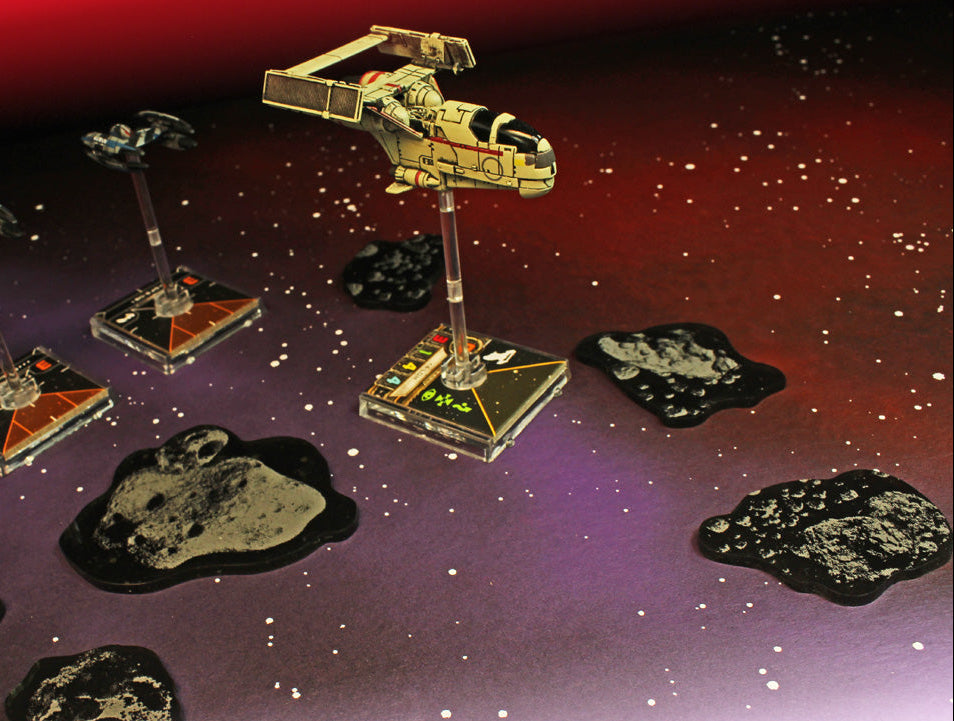 LITKO Asteroid Template Set Compatible with Star Wars: X-Wing (6)-Movement Gauges-LITKO Game Accessories