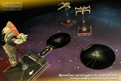LITKO Proximity Mine Templates Compatible with Star Wars: X-Wing (2)-Movement Gauges-LITKO Game Accessories