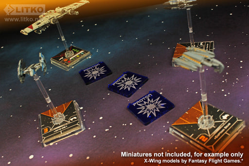 LITKO Proton Bomb Templates Compatible with Star Wars: X-Wing (3)-Movement Gauges-LITKO Game Accessories