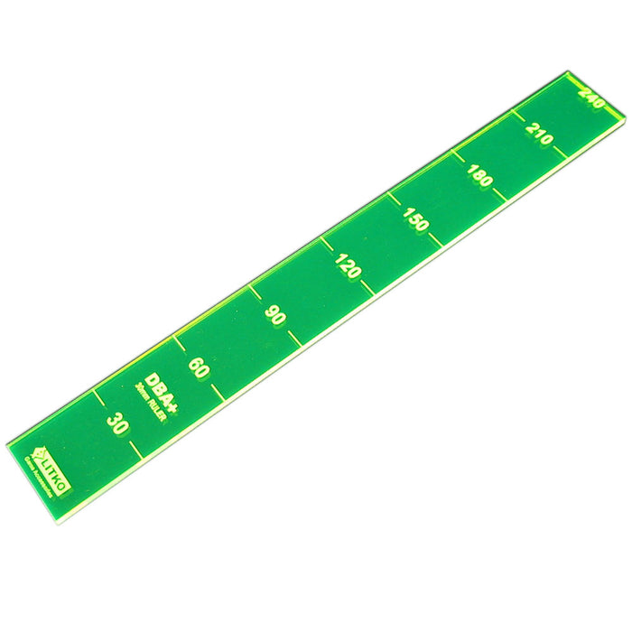 LITKO 30mm Ruler Compatible with DBA+, Fluorescent Green-Movement Gauges-LITKO Game Accessories