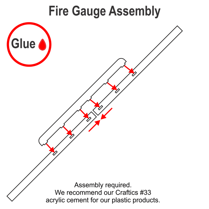 LITKO Range 5 Fire Gauge Compatible with Star Wars: X-Wing, Fluorescent Pink-Movement Gauges-LITKO Game Accessories