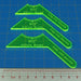 LITKO 90º Fire Arc Gauge Set, Fluorescent Green (3)-Movement Gauges-LITKO Game Accessories