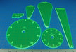LITKO WZ Resurrection Template Set, Fluorescent Green (6)-Movement Gauges-LITKO Game Accessories
