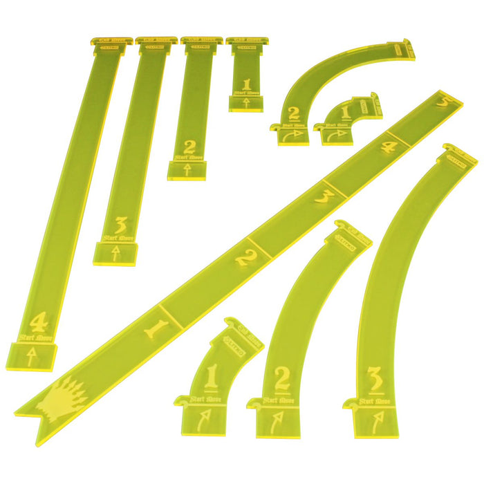 LITKO Rune Battles, Maneuver & Shooting Gauge Set, Fluorescent Yellow (10)-Movement Gauges-LITKO Game Accessories