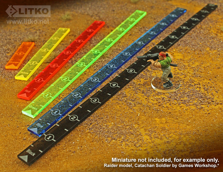 LITKO Range Ruler Set, Compatible with Wasteland Warfare, Multi-color (6) - LITKO Game Accessories