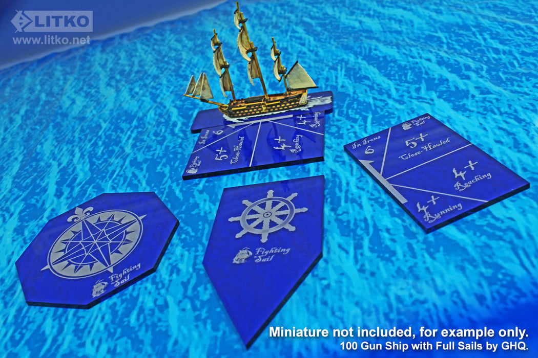 LITKO Upgrade Gauge Set Compatible with Fighting Sail, Translucent Blue (4)-Movement Gauges-LITKO Game Accessories