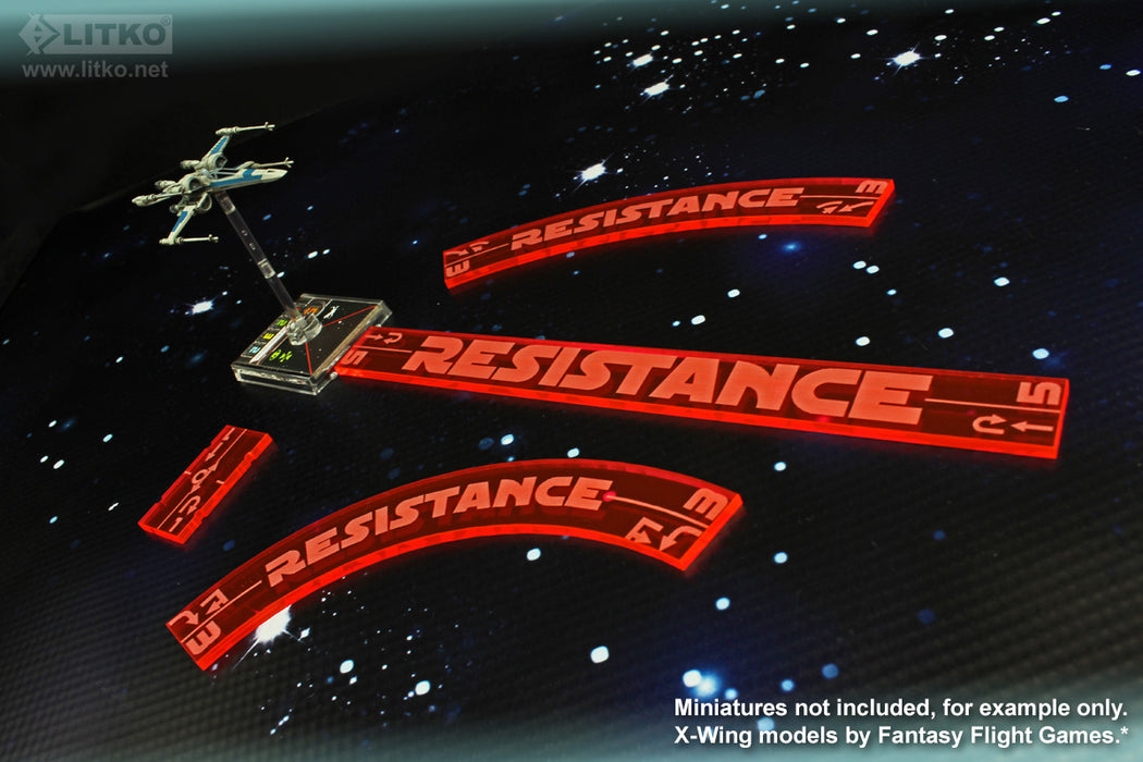 LITKO Space Fighter 2nd Edition Resistance Maneuver Gauge Set, Fluorescent Pink (11)-Movement Gauges-LITKO Game Accessories