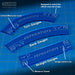 LITKO Space Fighter 2nd Edition Separatists Maneuver Gauge Set, Fluorescent Blue (11)-Movement Gauges-LITKO Game Accessories