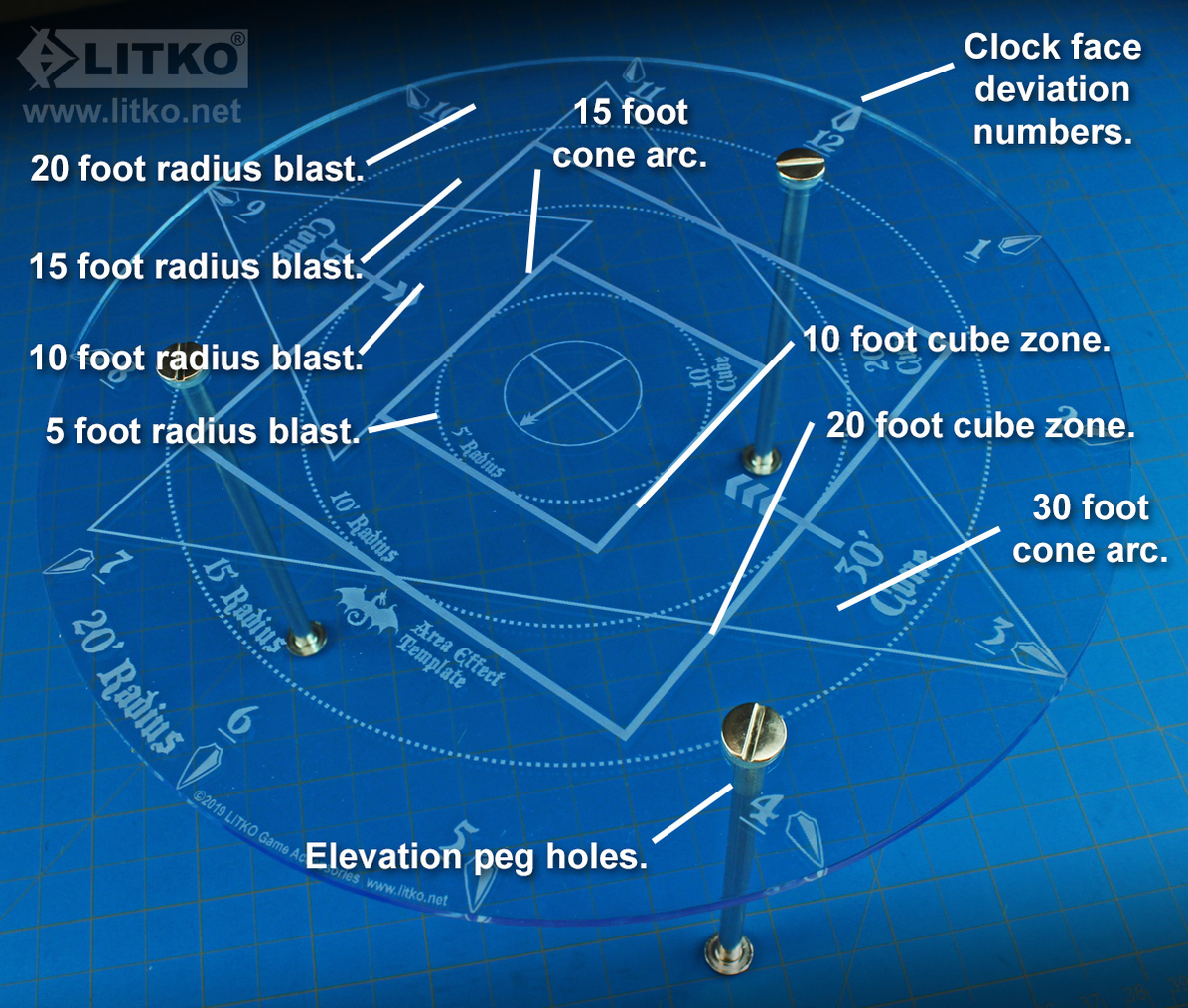 LITKO Elevated Area Effect Spell Template | D&D | Dungeons And Dragons ...