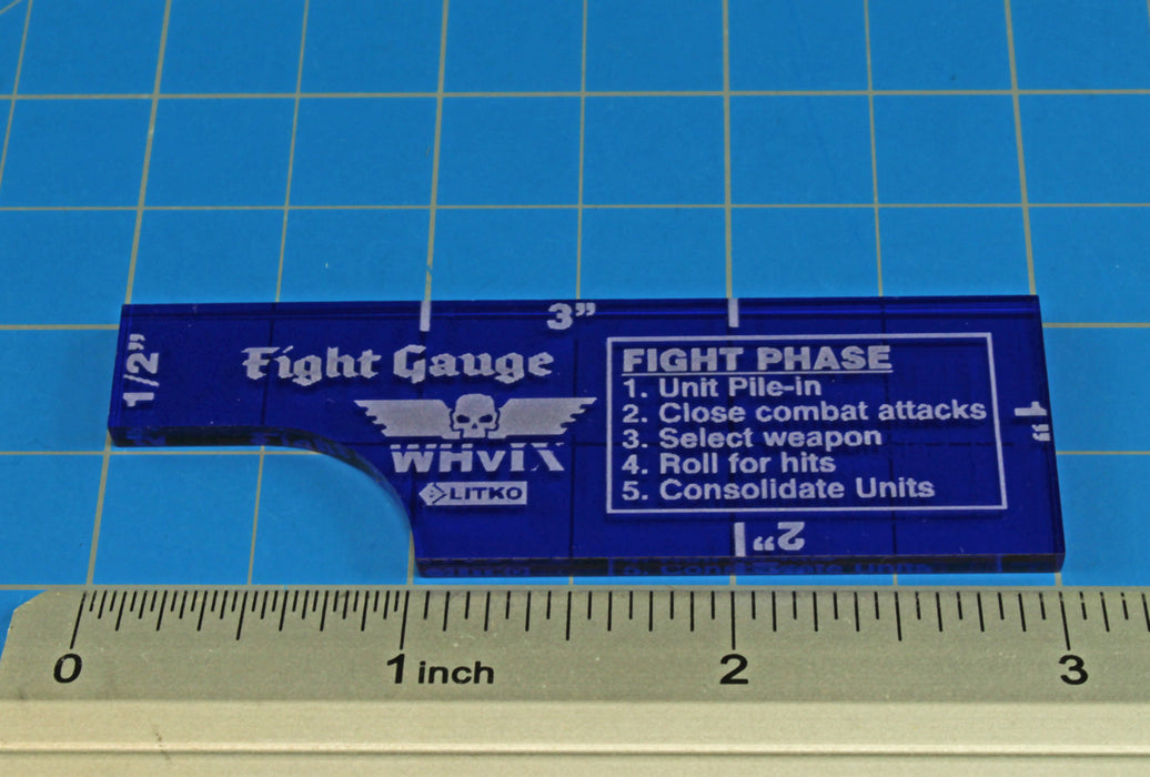 LITKO 3-inch Fight Gauge compatible with WHv9, Translucent Blue-Movement Gauges-LITKO Game Accessories