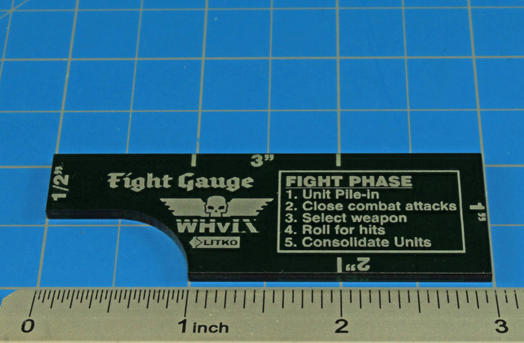LITKO 3-inch Fight Gauge compatible with WHv9, Translucent Green - LITKO Game Accessories