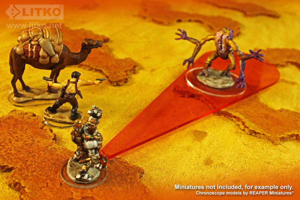 LITKO Cone Template Compatible with Savage Worlds, Fluorescent Amber - LITKO Game Accessories