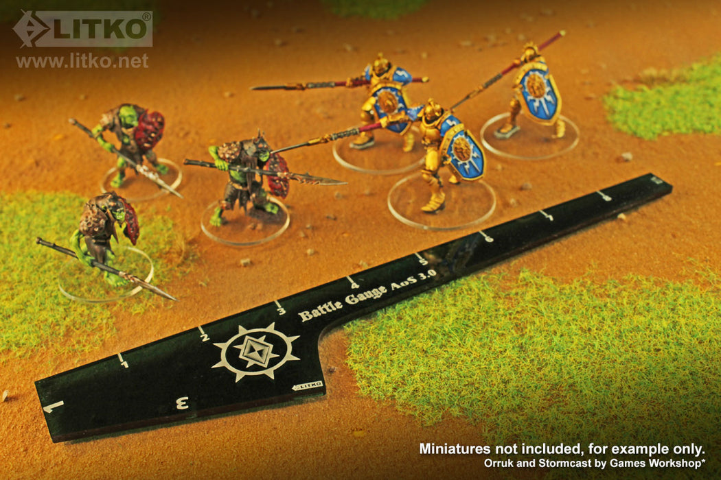 LITKO 9-inch Battle Gauge Compatible with AoS 3rd edition, Translucent Green - LITKO Game Accessories