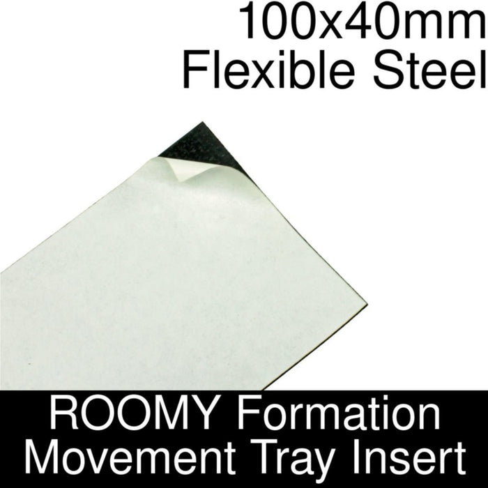 Formation Movement Tray: 100x40mm Flexible Steel Insert for ROOMY Tray - LITKO Game Accessories