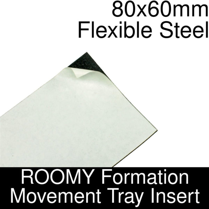 Formation Movement Tray: 80x60mm Flexible Steel Insert for ROOMY Tray-Movement Trays-LITKO Game Accessories