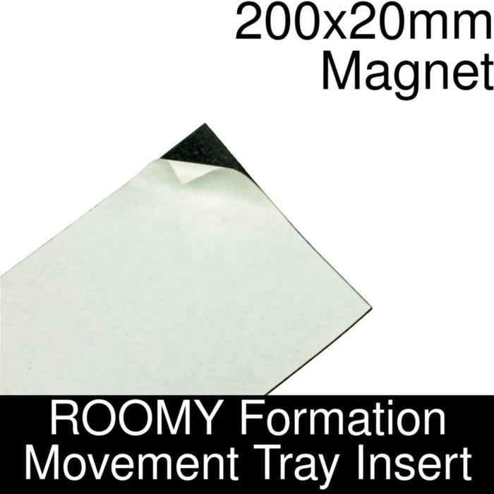 Formation Movement Tray: 200x20mm Magnet Insert for ROOMY Tray-Movement Trays-LITKO Game Accessories