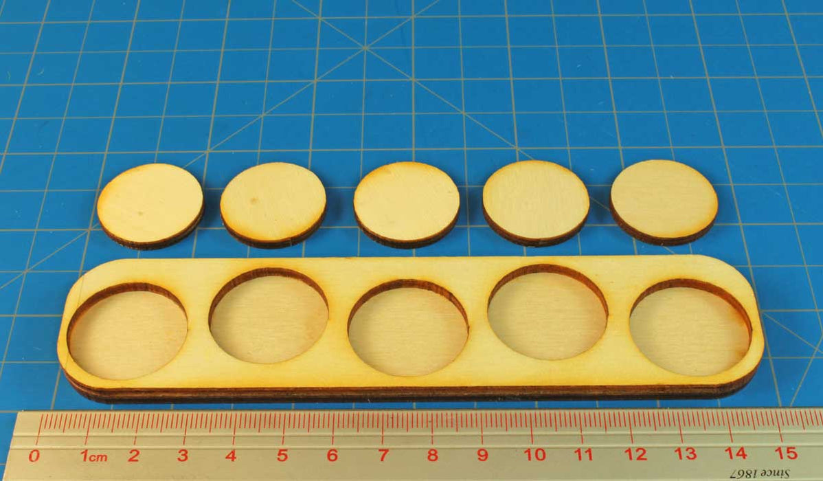 LITKO 5x1 Formation Skirmish Tray for 25mm Circle Bases-Movement Trays-LITKO Game Accessories