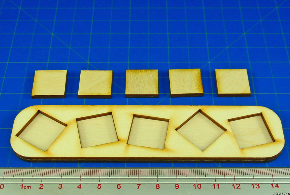 5x1 Formation Skirmish Tray for 20mm Square Bases - LITKO Game Accessories