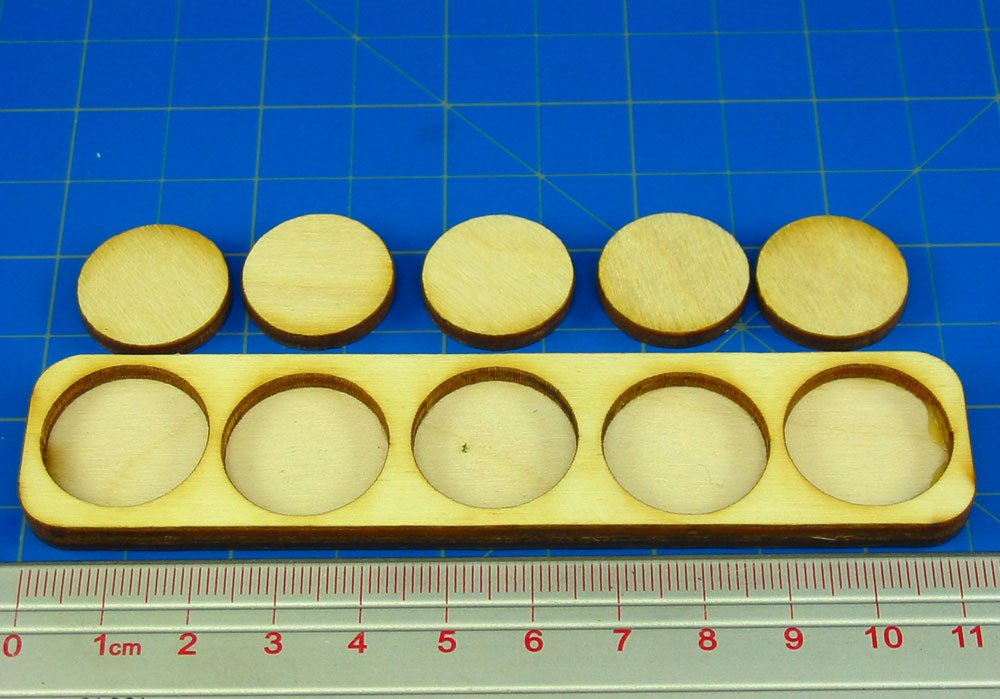 5x1 Formation Skirmish Tray for 20mm Circle Bases - LITKO Game Accessories