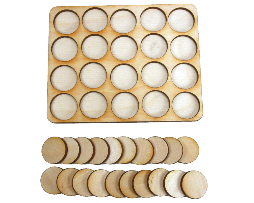 5x4 Formation Skirmish Tray for 20mm Circle Bases-Movement Trays-LITKO Game Accessories