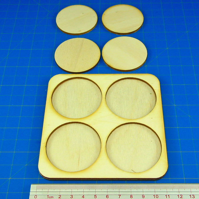 2x2 Formation Skirmish Tray for 50mm Circle Bases-Movement Trays-LITKO Game Accessories