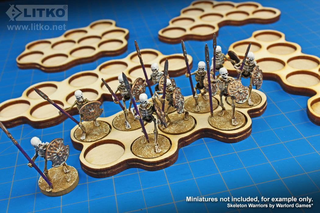 LITKO 10-Figure Horde Tray For 20mm Circle Bases (5)-Movement Trays-LITKO Game Accessories