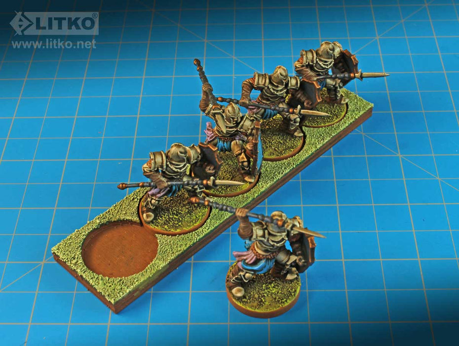 LITKO 5x1 Formation Rank Tray for 25mm Circle Bases-Movement Trays-LITKO Game Accessories