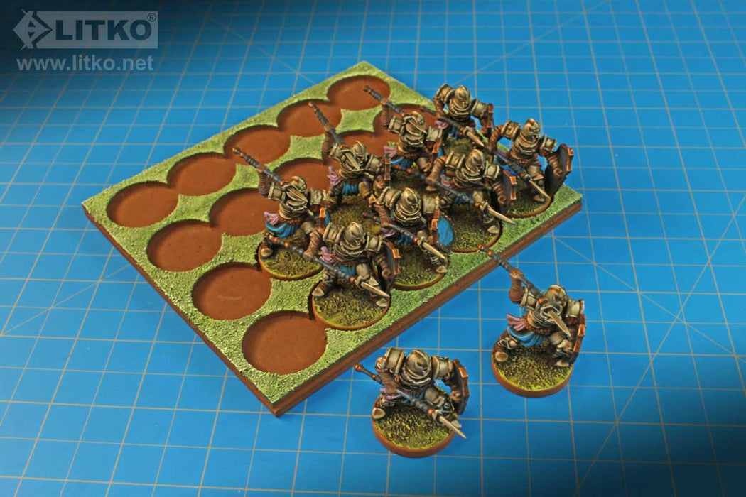 LITKO 5x4 Formation Rank Tray for 25mm Circle Bases - LITKO Game Accessories