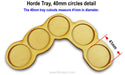 5-Figure 40mm Circle Horde Tray Set (3)-Movement Trays-LITKO Game Accessories