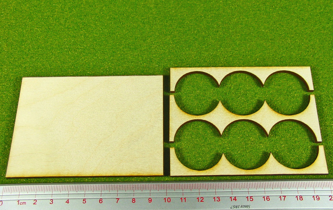 3x2 Formation Rank Tray for 30mm Circle Bases-Movement Trays-LITKO Game Accessories