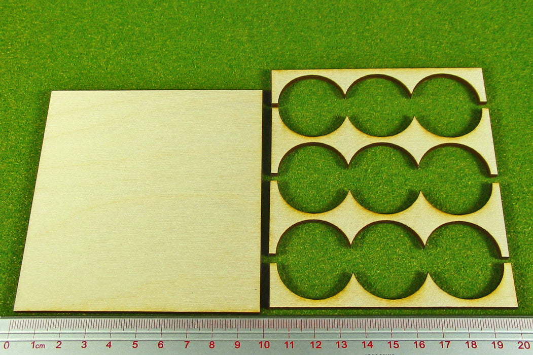 3x3 Formation Rank Tray for 30mm Circle Bases-Movement Trays-LITKO Game Accessories