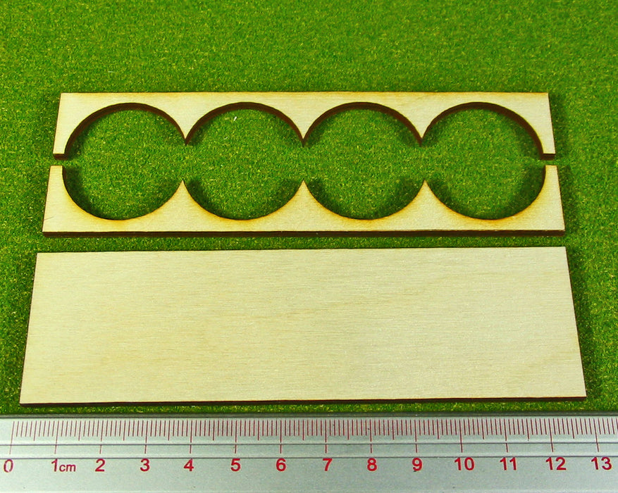4x1 Formation Rank Tray for 30mm Circle Bases - LITKO Game Accessories