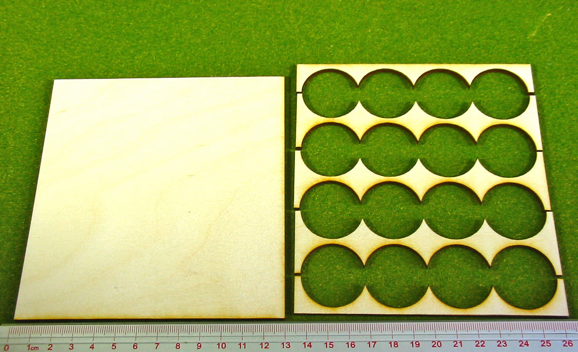 4x4 Formation Rank Tray for 30mm Circle Bases-Movement Trays-LITKO Game Accessories