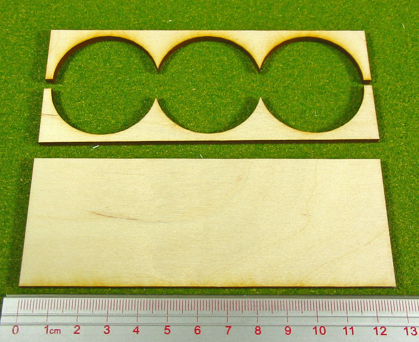 3x1 Formation Rank Tray for 40mm Circle Bases-Movement Trays-LITKO Game Accessories