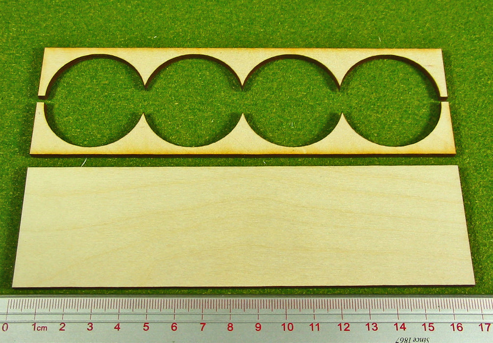 4x1 Formation Rank Tray for 40mm Circle Bases-Movement Trays-LITKO Game Accessories