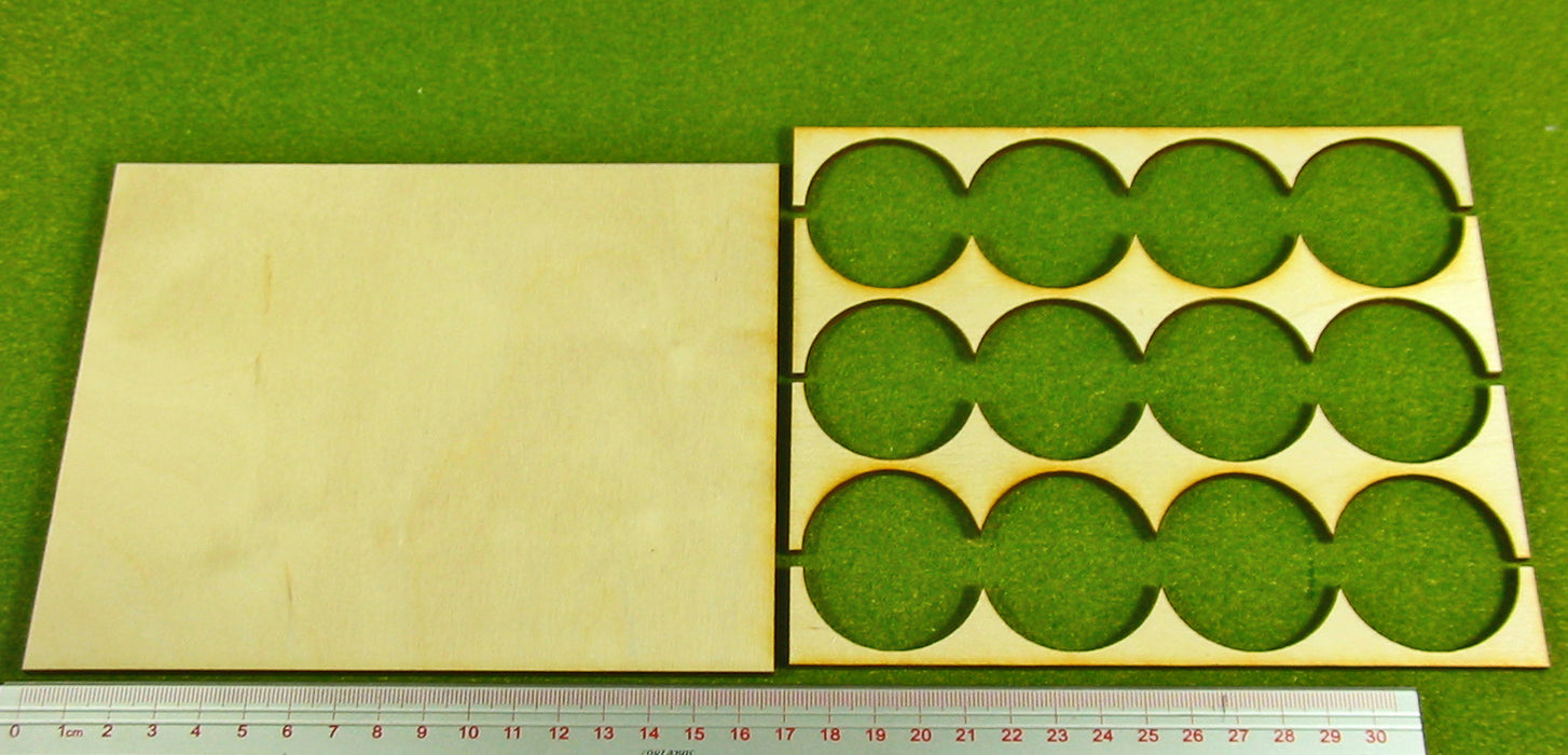 4x3 Formation Rank Tray for 40mm Circle Bases-Movement Trays-LITKO Game Accessories