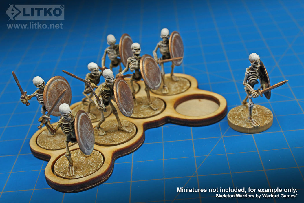 LITKO 8-Figure Horde Tray For 20mm Circle Bases - LITKO Game Accessories