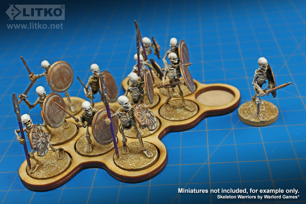 LITKO 12-Figure Horde Tray For 20mm Circle Bases-Movement Trays-LITKO Game Accessories