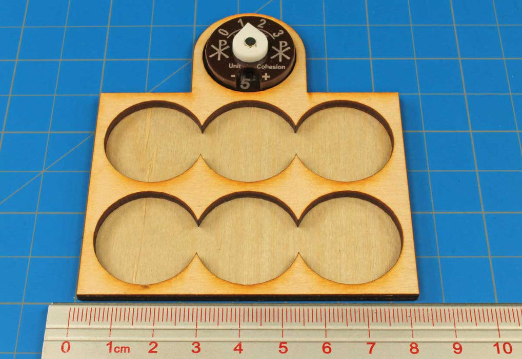 LITKO 3x2 Formation Tray with Dial for 25mm Circle Bases Compatible with Dux Bellorum-Movement Trays-LITKO Game Accessories